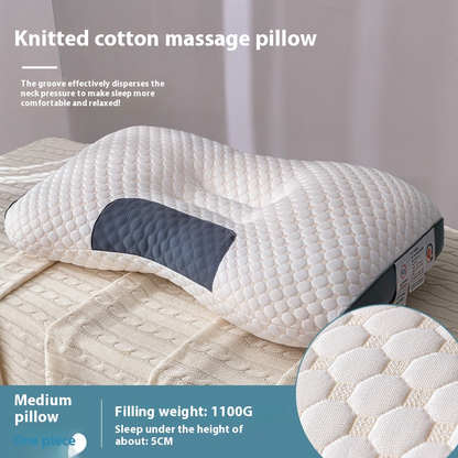 Contoured cervical pillow, medium loft